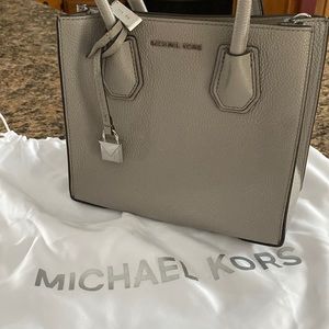 Michael Kors Mercer Tote in gray. Used 1x. Dust bag included. size 8.5x7.5x4